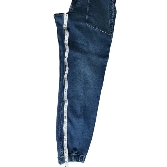 J. Crew High-Waisted Denim Joggers – Patch Pockets & Elastic Cuffs – Size 31 - Picture 3 of 8